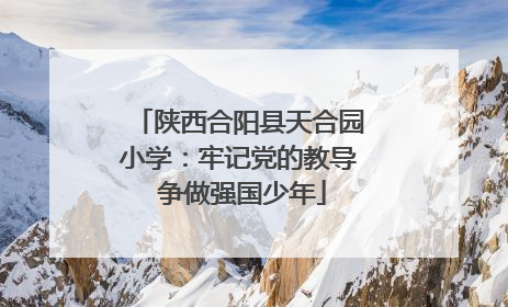 陕西合阳县天合园小学：牢记党的教导 争做强国少年