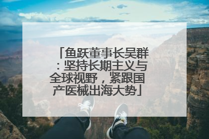 鱼跃董事长吴群：坚持长期主义与全球视野，紧跟国产医械出海大势