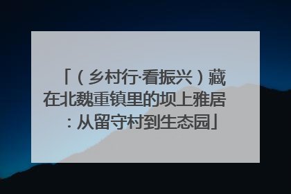 （乡村行·看振兴）藏在北魏重镇里的坝上雅居：从留守村到生态园
