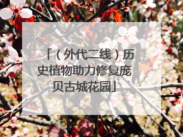 （外代二线）历史植物助力修复庞贝古城花园