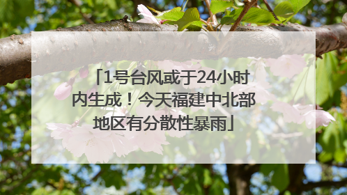 1号台风或于24小时内生成！今天福建中北部地区有分散性暴雨