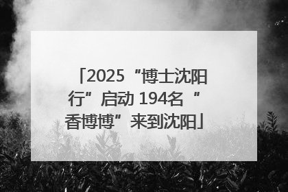 2025“博士沈阳行”启动 194名“香博博”来到沈阳