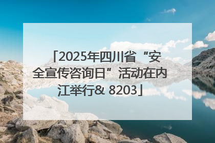 2025年四川省“安全宣传咨询日”活动在内江举行& 8203