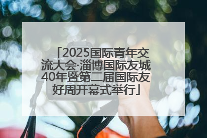 2025国际青年交流大会·淄博国际友城40年暨第二届国际友好周开幕式举行