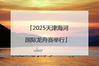 2025天津海河国际龙舟赛举行