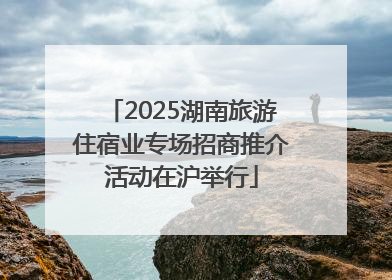 2025湖南旅游住宿业专场招商推介活动在沪举行