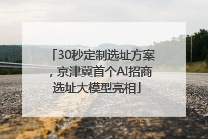 30秒定制选址方案，京津冀首个AI招商选址大模型亮相