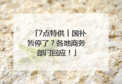 7点特供丨国补暂停了？各地商务部门回应！