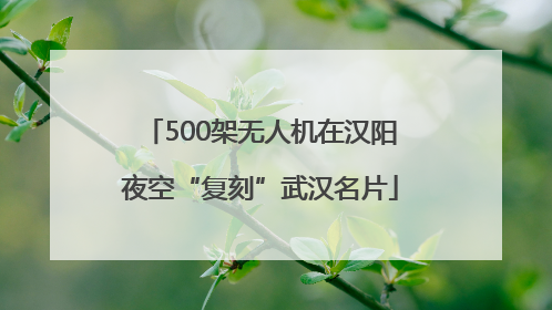 500架无人机在汉阳夜空“复刻”武汉名片
