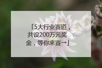 5大行业赛道，共设200万元奖金，等你来赛→