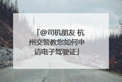 @司机朋友 杭州交警教您如何申请电子驾驶证