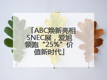 ABC焕新亮相SNEC展，爱旭领跑“25%”价值新时代